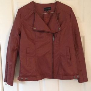 Signature studio vegan leather Moto jacket small